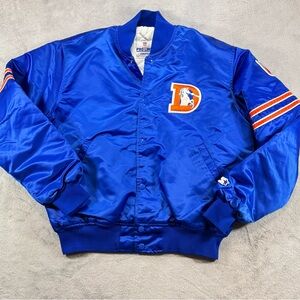 Rare Vintage 80’s Pro Line Denver Broncos Satin Starter Jacket Size Large